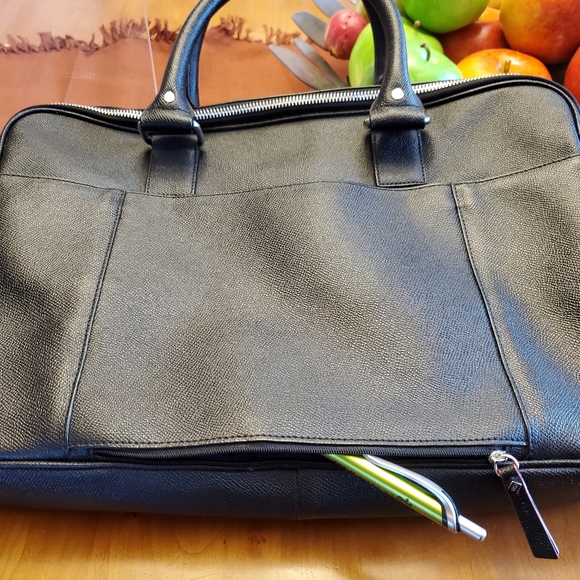 Cole Haan Saffiano American Airlines Black Attache - Picture 4 of 8